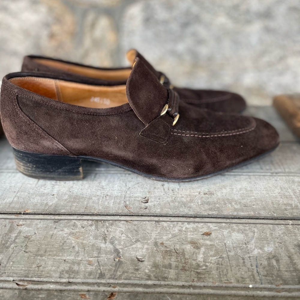 Johnston & Murphy Aristocraft Men's Brown Suede Loafers - Picture 3 of 9